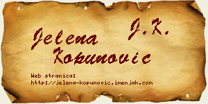 Jelena Kopunović vizit kartica